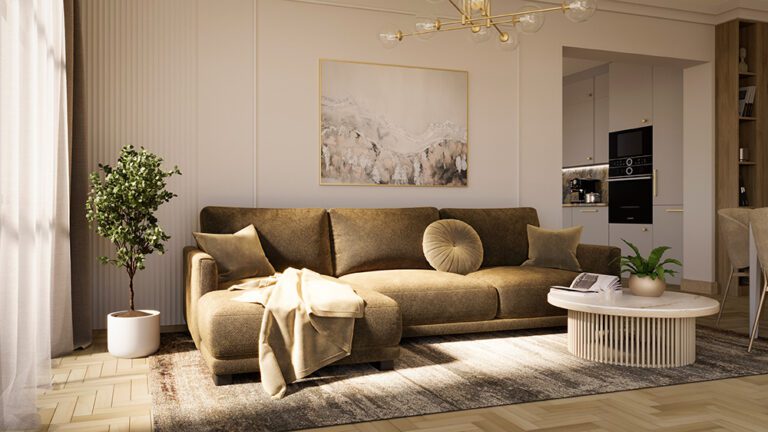 Kolekcja Molla - sofa w tkaninie obiciowej z kolekcji Molla