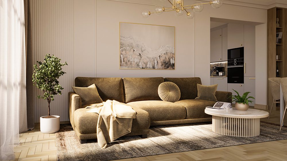 Kolekcja Molla - sofa w tkaninie obiciowej z kolekcji Molla